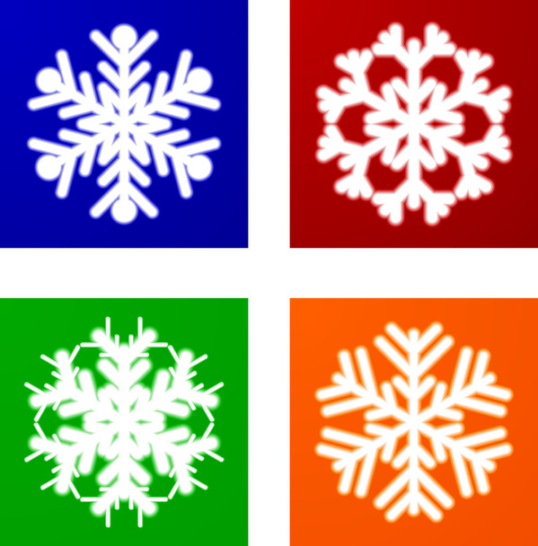 Luminous Snowflakes. - Vector, Imagen
