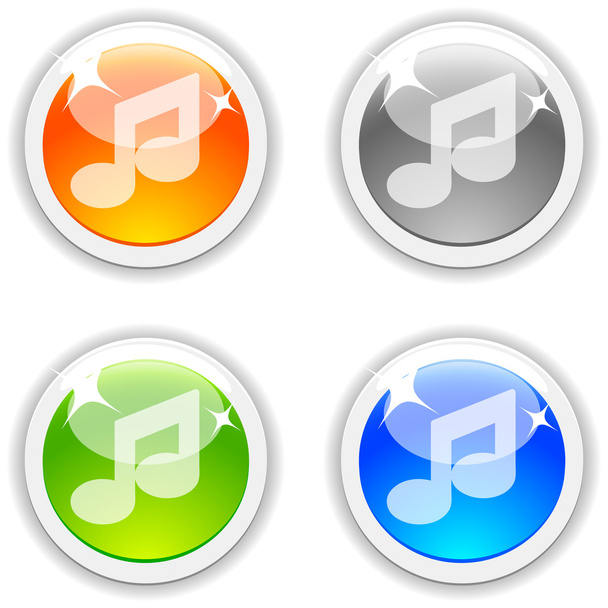 Music buttons. - Vector, afbeelding