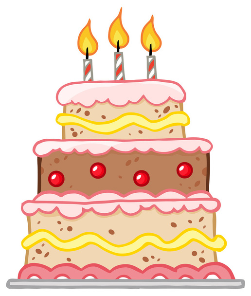 születésnapi ünnep torta - Vektor, kép