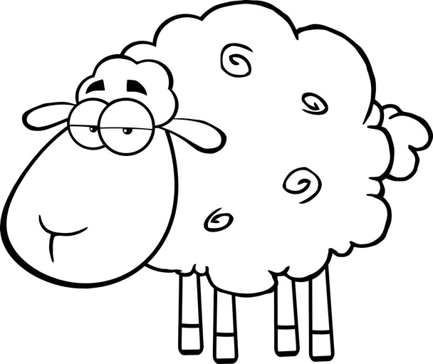 Schafe Cartoon Maskottchen Charakter - Vektor, Bild