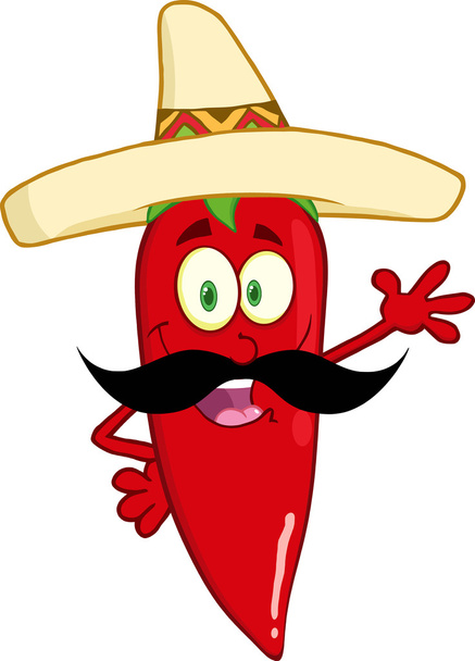 Μεξικάνικο κόκκινο πιπέρι τσίλι - Διάνυσμα, εικόνα