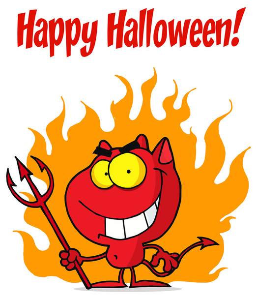 Хэллоуинский дьявол
 - Вектор,изображение