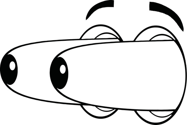 Surprised Cartoon Eyes. - Vector, Image