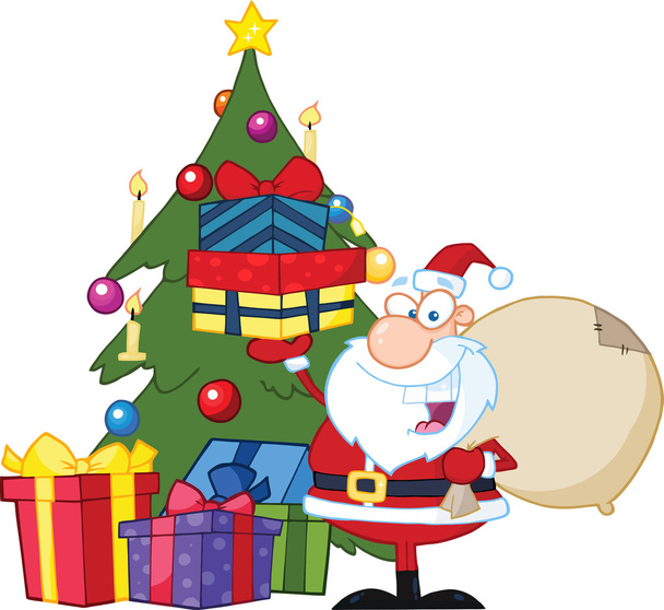 Jolly Christmas Santa - Vector, Image