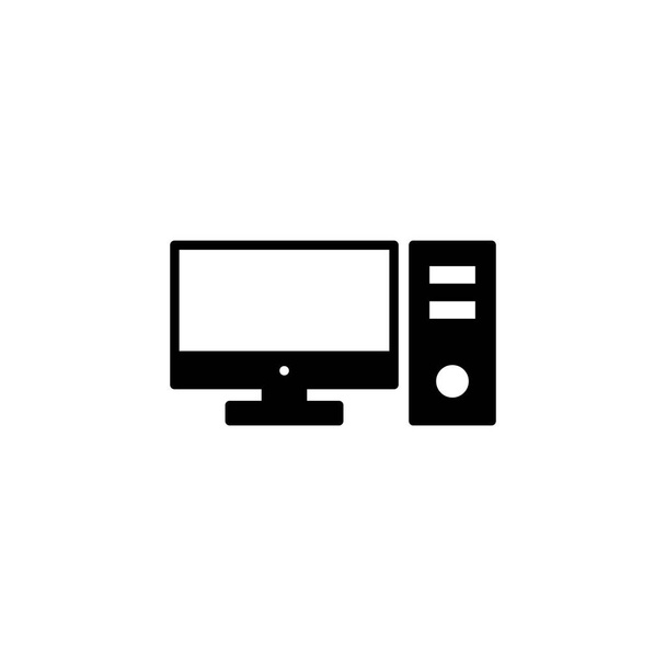 Computer icon vector for web and mobile app. computer monitor sign and symbol - Vektor, obrázek