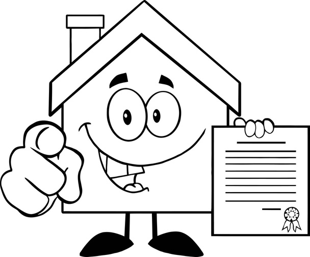 House  Holding A Contract - Vector, Image