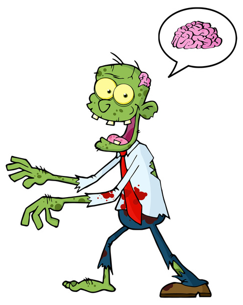 kreslený zombie chůzi - Vektor, obrázek