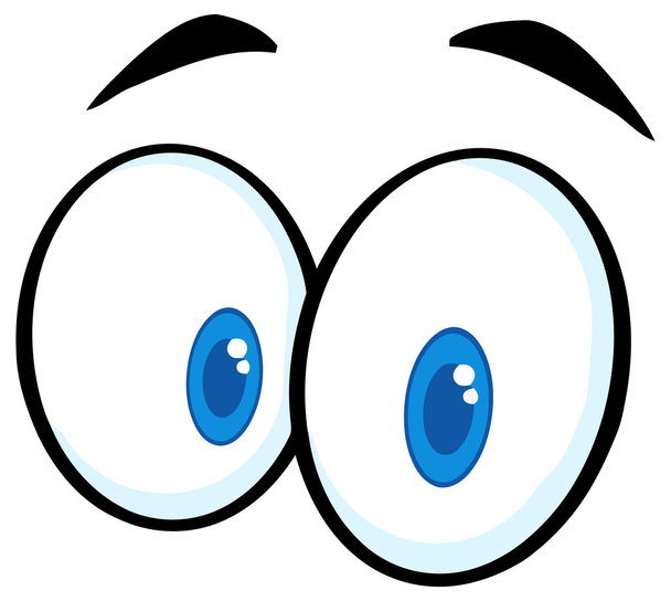 Персонаж мультфильма Глаза
 - Вектор,изображение