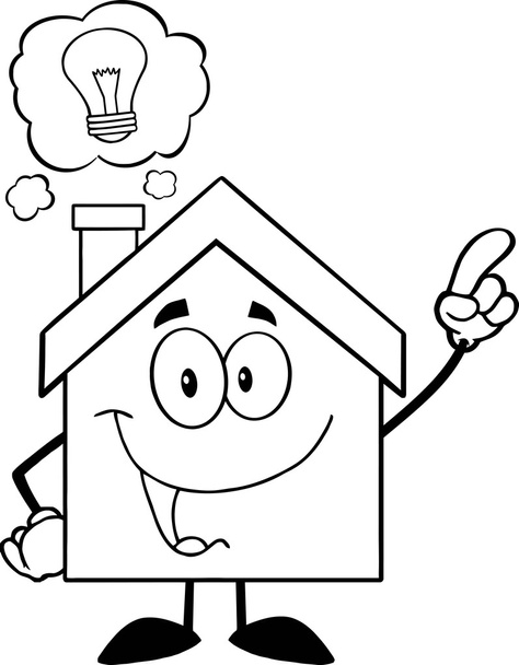 House With Good Idea - Vector, Image