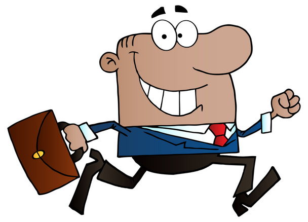 Персонаж мультипликационного бизнесмена
 - Вектор,изображение