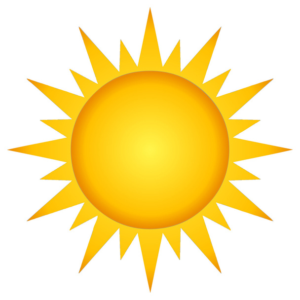 Kesällä kuuma aurinko
 - Vektori, kuva