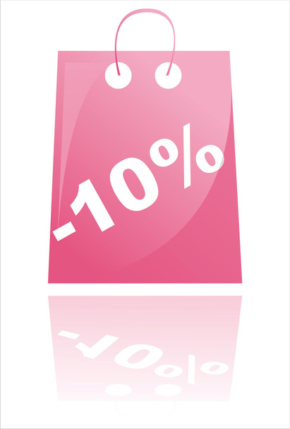 Pink shopping bag - Wektor, obraz