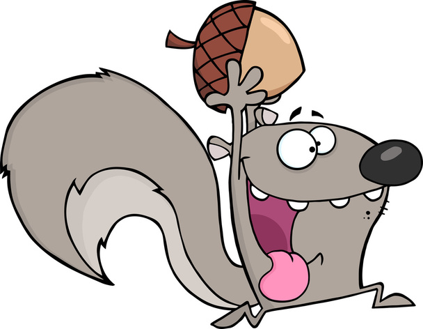 σκίουρος χαρακτήρα κινουμένων σχεδίων - Διάνυσμα, εικόνα