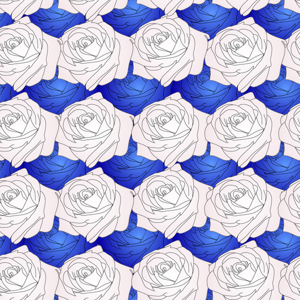 Seamless background with flower roses. - Zdjęcie, obraz