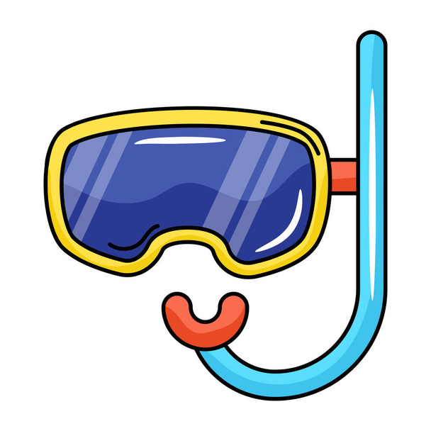 vector illustration of swimming and safety mask icon. collection of diving and accessory stock symbol for web. - Vektor, kép