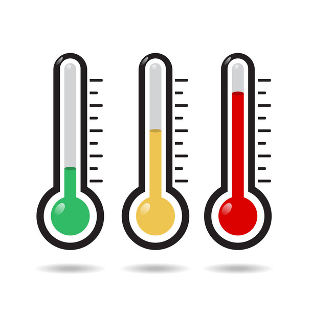 Thermometer icon set. illustrator vector. - Vector, Image
