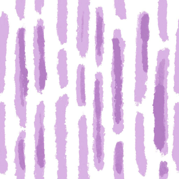 手描きの紫のストライプ抽象的な幾何学的なパステルパターン。中世の現代的な流行のファブリックプリント、ラインカーブ壁紙包装紙繊維のためのミニマリストの背景 - 写真・画像
