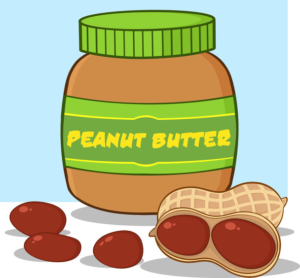 ピーナッツ バターの瓶 - ベクター画像