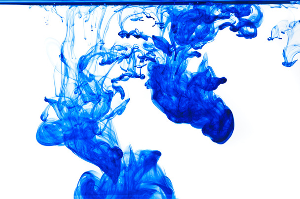 Blue ink drop - 写真・画像