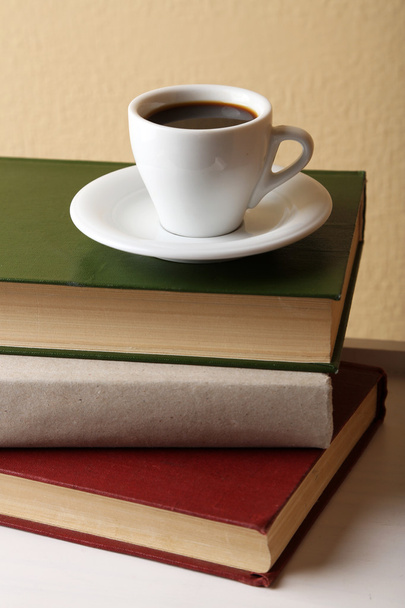 Pile of books with cup - Photo, image