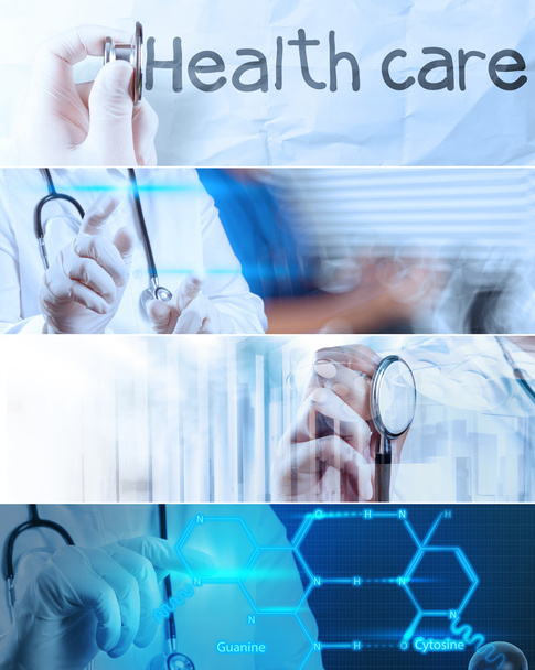 Collage of Various concepto médico moderno
 - Foto, imagen