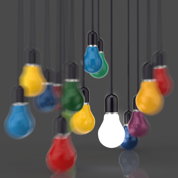креативная идея и концепция лидерства лампочка
  - Фото, изображение