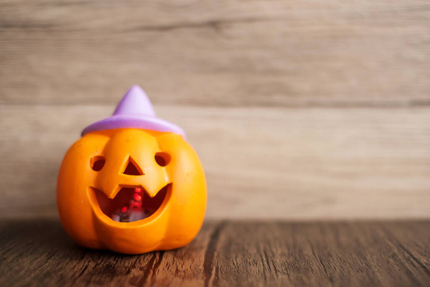 Happy Halloween day with Jack O lantern pumpkin. Trick or Threat, Hello October, fall autumn, Festive, party and holiday concept - Valokuva, kuva