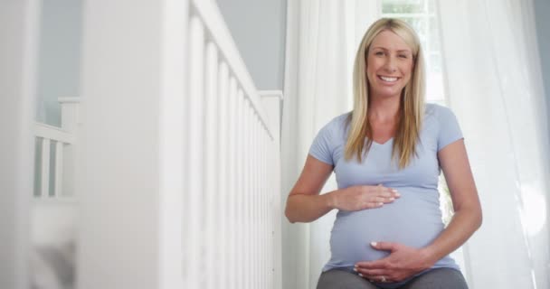 美しい妊婦摩擦腹 - 映像、動画