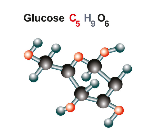Chemická struktura sacharidů glukózového cukru - Fotografie, Obrázek