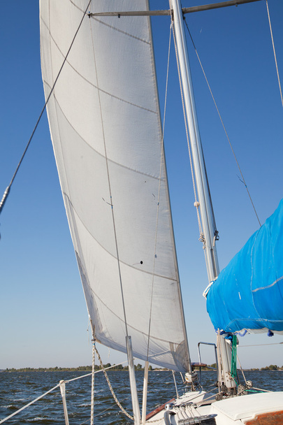 Sailing yacht catches the wind - Foto, Imagem