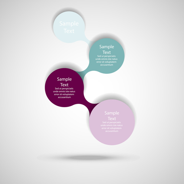 metaball colorful round diagram infographics - Vektor, Bild