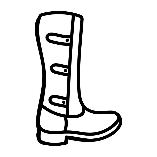 vector illustration of single woman's boots - Vector, afbeelding