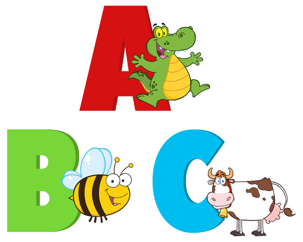 Алфавит мультфильма ABC
. - Вектор,изображение