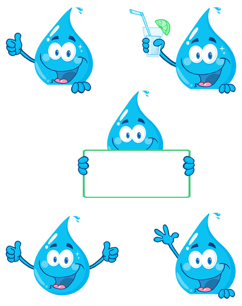 cartoon Water Drop - Vector, Image