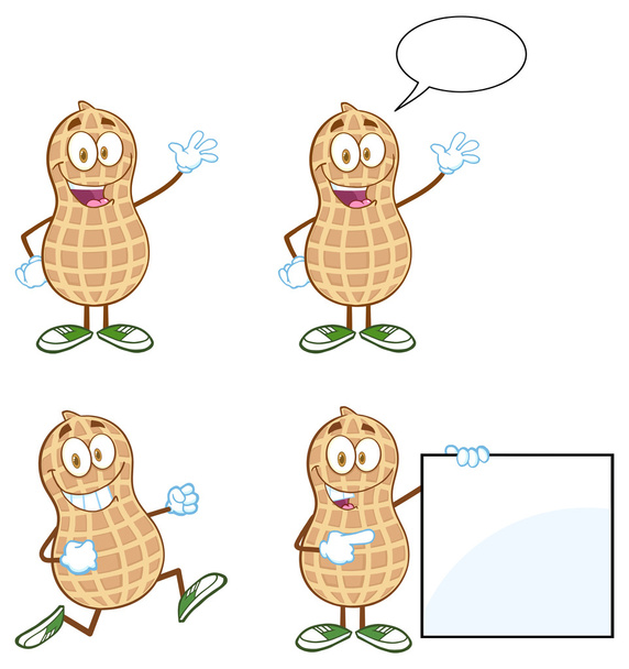 ピーナッツのマスコット キャラクター - ベクター画像