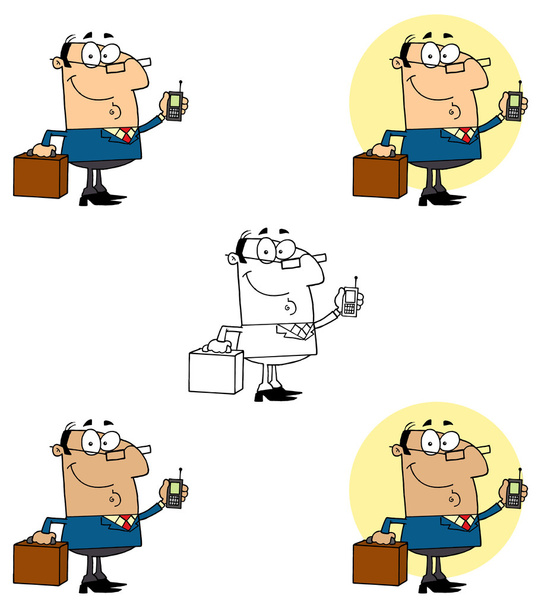 Personaje de empresario de dibujos animados
 - Vector, Imagen