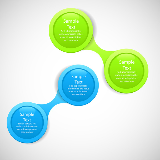 metaball colorful round diagram infographics - Vektor, obrázek
