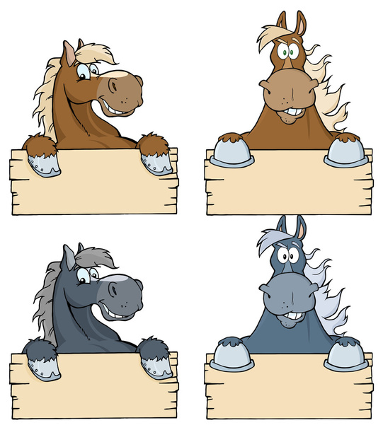 Cartoon Horse character - Vetor, Imagem