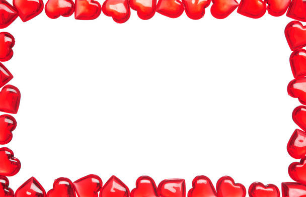 Group of red glass hearts - Фото, зображення