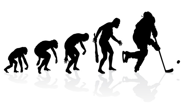 Ewolucja hokeista - Zdjęcie, obraz