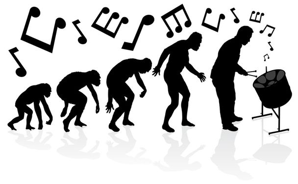 Evolution of the Steel Pan Player. - Photo, Image