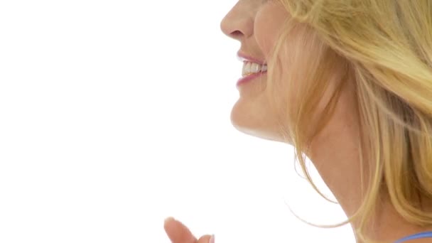 Shushing ajkak ujjával nő - Felvétel, videó