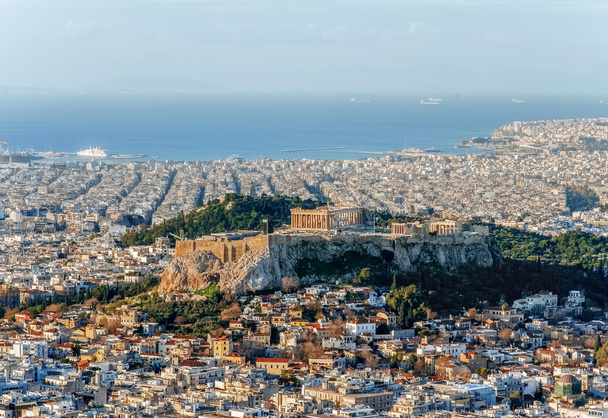 pohled na horu Akropole v Řecku - Fotografie, Obrázek