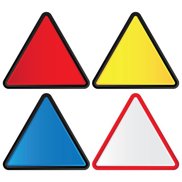 Symbols triangular warning hazard - Διάνυσμα, εικόνα