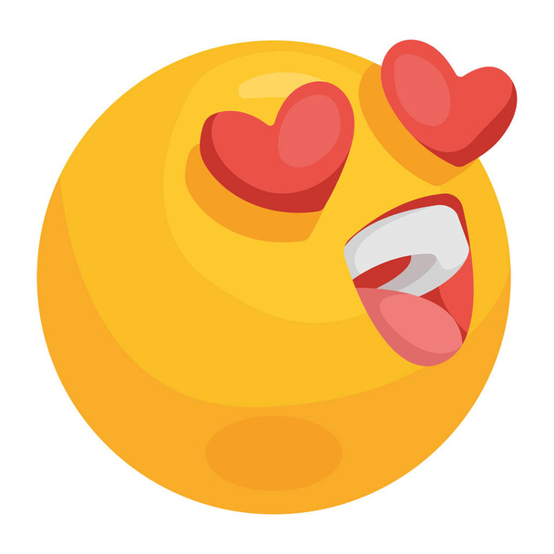 emoji στην αγάπη 3d στυλ εικονίδιο - Διάνυσμα, εικόνα