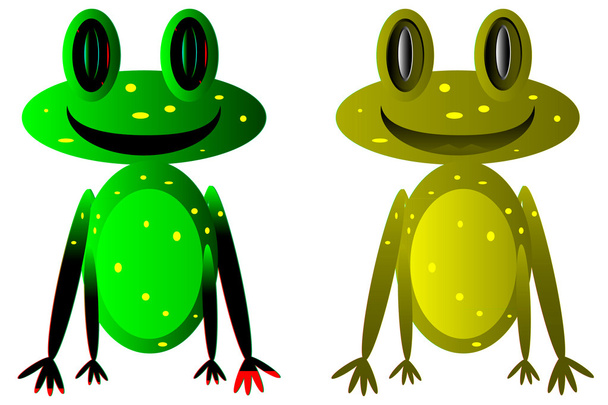Vector happy frogs - Vektor, obrázek