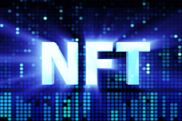 Ilustração da NFT - símbolo não fungível - Foto, Imagem