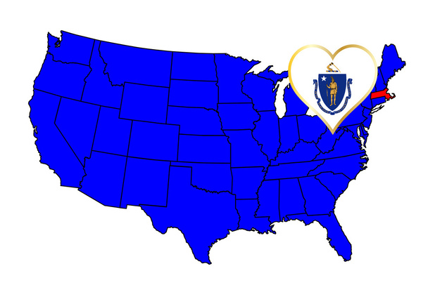 State of Massachusetts - Vector, Image