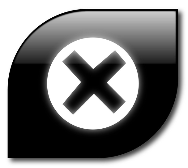 siyah Reddet düğmesini vektör - Vektör, Görsel