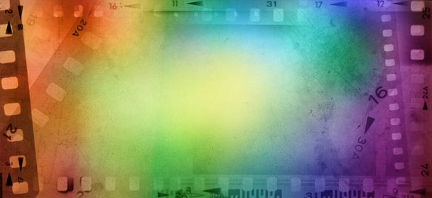 Fondo de marcos negativos de película colorida - Foto, imagen